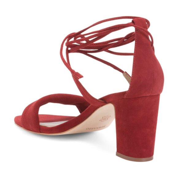 BERNARDO Made In Brazil Suede Ieda Wrapped Heeled Sandals - Picture 2 of 3